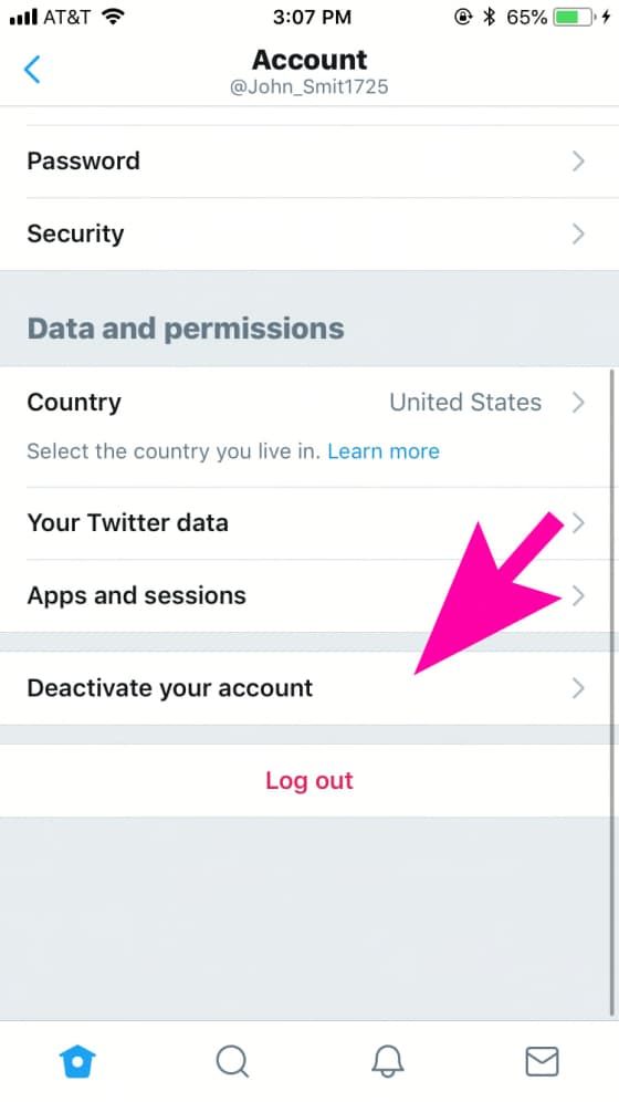 Twitter Account Deactivation