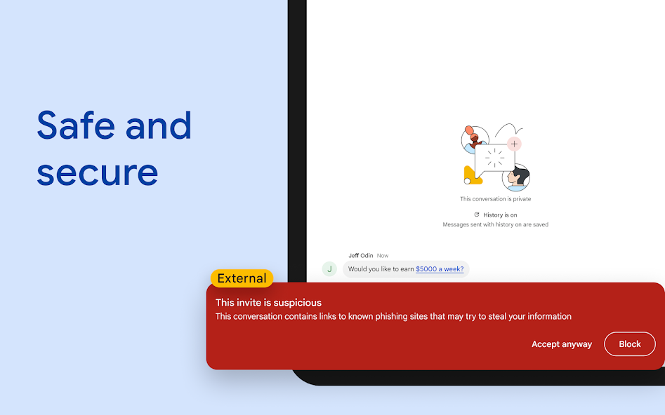 Securing Collaboration: Understanding Safety and Privacy in Google Chat