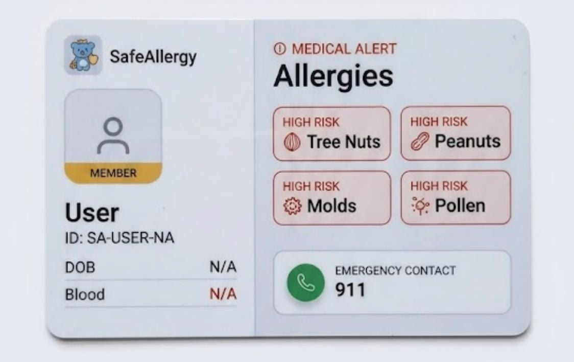 Build a Personal SafeAllergy Card For Any Situation